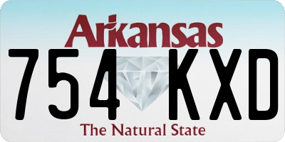 AR license plate 754KXD