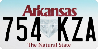 AR license plate 754KZA