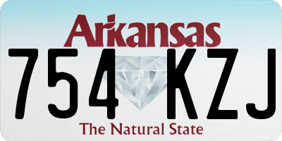 AR license plate 754KZJ