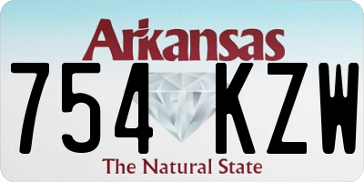 AR license plate 754KZW