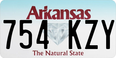 AR license plate 754KZY