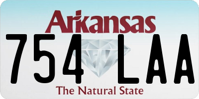 AR license plate 754LAA