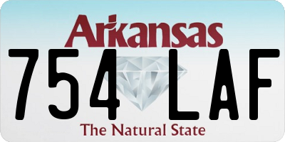 AR license plate 754LAF