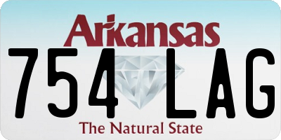 AR license plate 754LAG