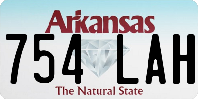 AR license plate 754LAH