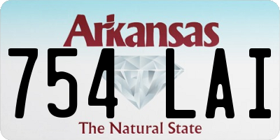 AR license plate 754LAI