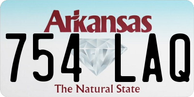 AR license plate 754LAQ