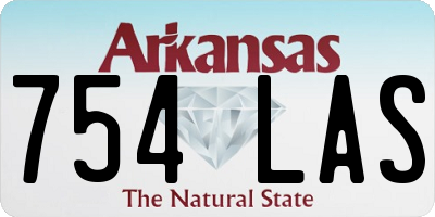 AR license plate 754LAS