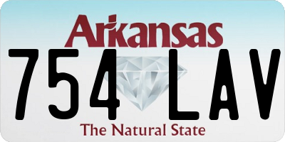 AR license plate 754LAV