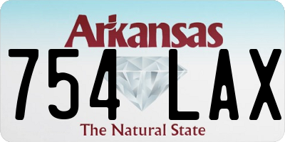 AR license plate 754LAX