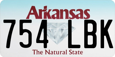AR license plate 754LBK
