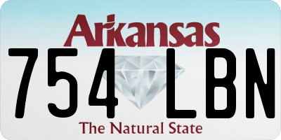 AR license plate 754LBN