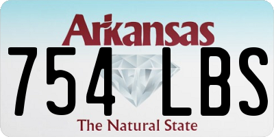 AR license plate 754LBS