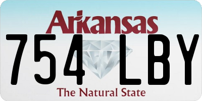 AR license plate 754LBY