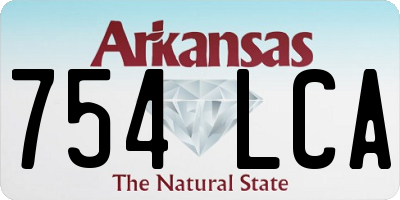 AR license plate 754LCA