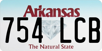 AR license plate 754LCB