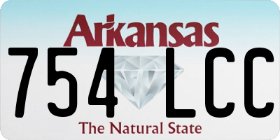 AR license plate 754LCC