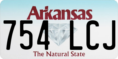 AR license plate 754LCJ