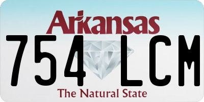 AR license plate 754LCM