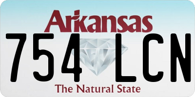 AR license plate 754LCN