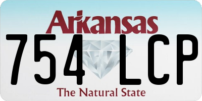AR license plate 754LCP