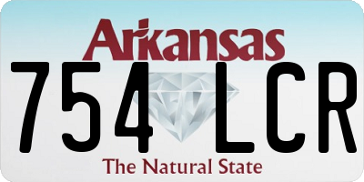 AR license plate 754LCR