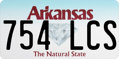 AR license plate 754LCS