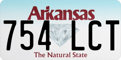 AR license plate 754LCT