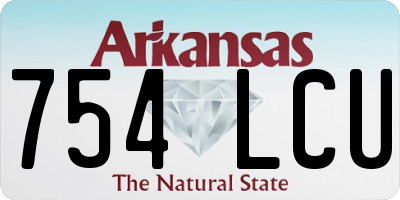 AR license plate 754LCU