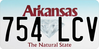 AR license plate 754LCV
