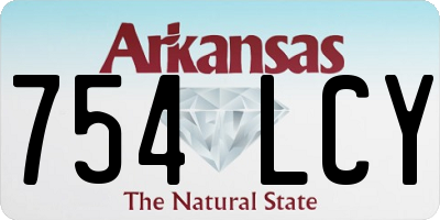 AR license plate 754LCY