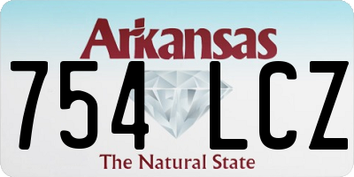 AR license plate 754LCZ