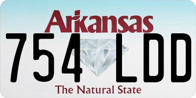 AR license plate 754LDD