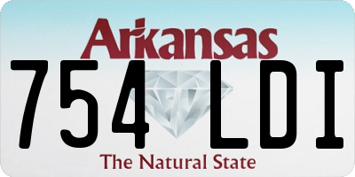 AR license plate 754LDI
