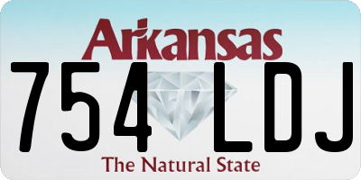 AR license plate 754LDJ