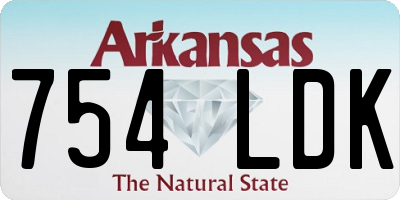 AR license plate 754LDK