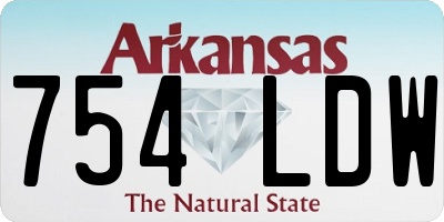 AR license plate 754LDW