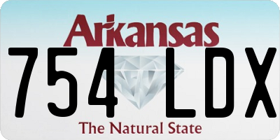 AR license plate 754LDX