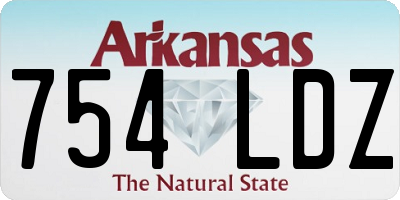 AR license plate 754LDZ