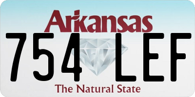 AR license plate 754LEF