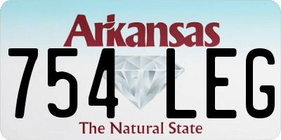 AR license plate 754LEG
