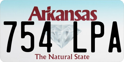 AR license plate 754LPA