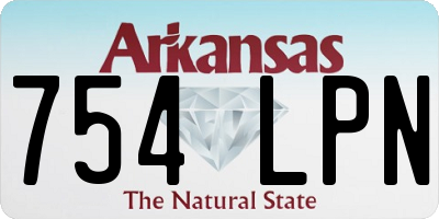 AR license plate 754LPN