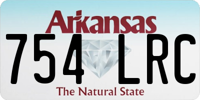 AR license plate 754LRC