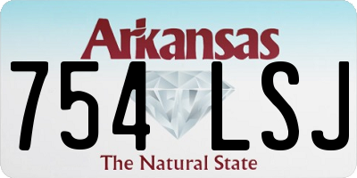 AR license plate 754LSJ