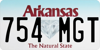 AR license plate 754MGT