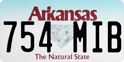 AR license plate 754MIB