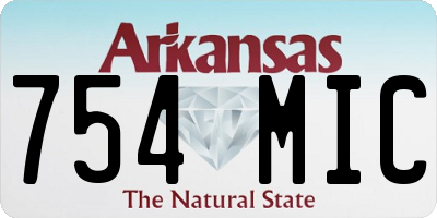 AR license plate 754MIC