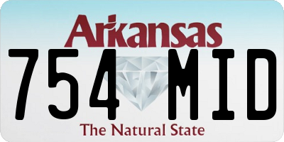 AR license plate 754MID