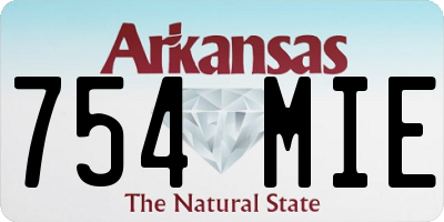 AR license plate 754MIE